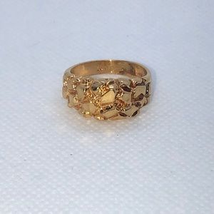 💛 18k Yellow Gold Vermeil Nugget Ring